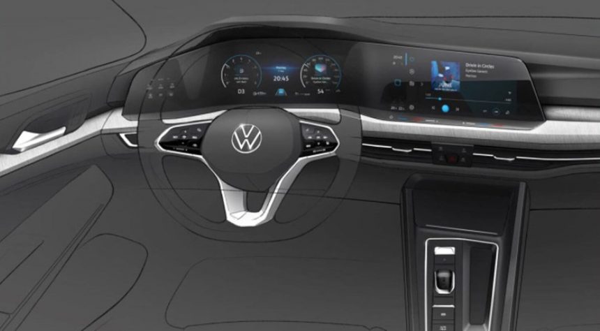 Volkswagen Golf Mk8 Bakal Miliki Interior Yang Futuristis Volkswagen Golf Mk8 Bakal Miliki Interior Yang Futuristis
