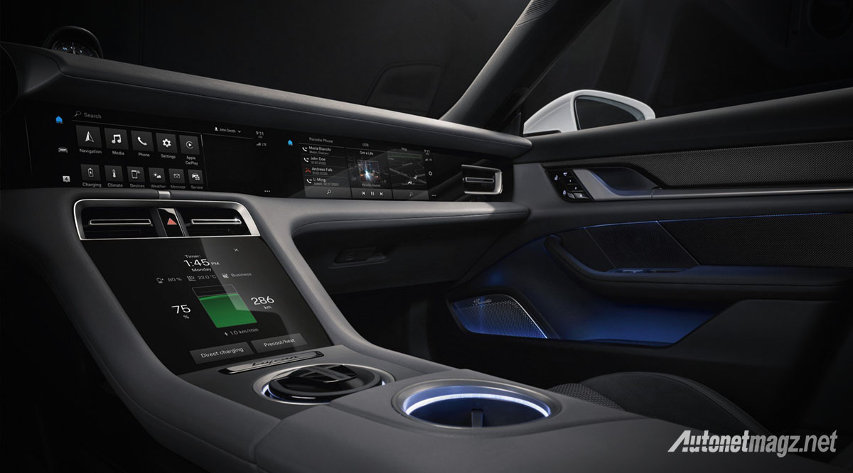 Berita, 2020-porsche-taycan-interior: Interior Porsche Taycan, Ramah Lingkungan dan Banyak Layar