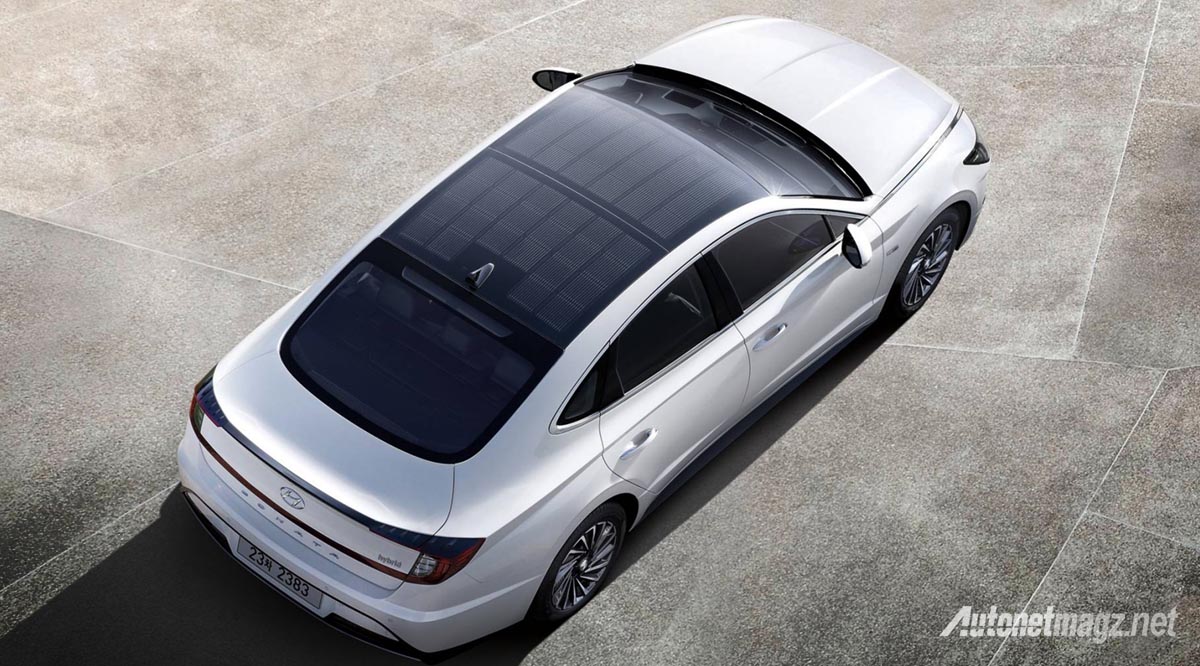 Hi-Tech, panel surya hyundai sonata: Anti Mati Listrik : Hyundai Sonata Hybrid Andalkan Atap Panel Surya
