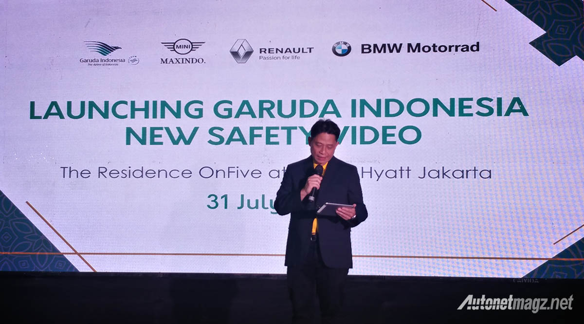 BMW Motorrad, peluncuran video safety garuda indonesia: Garuda Indonesia Gandeng Maxindo Kolaborasi Bikin Video Safety