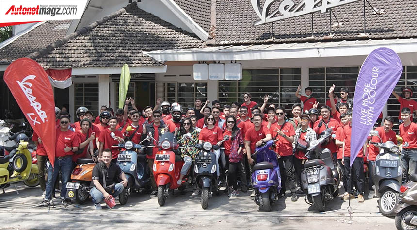 Berita, Community Ride Vespa Bandung: Piaggio Indonesia Gelar Community Ride Vespa LX i-get 125 di Bandung