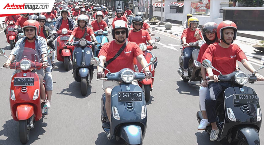 Berita, Vespa LX iget 125 bandung: Piaggio Indonesia Gelar Community Ride Vespa LX i-get 125 di Bandung