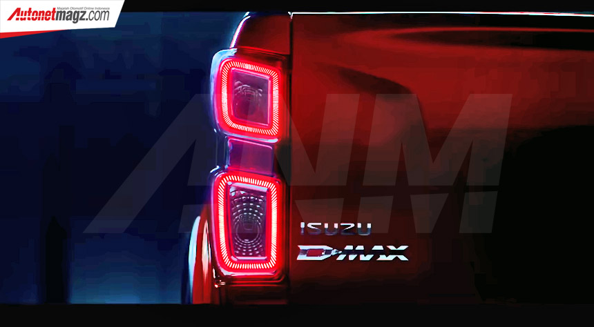 Berita, Lampu Belakang All New Isuzu D-Max: Teaser Isuzu D-Max Terbaru Muncul di Thailand, Rilis Minggu Depan!