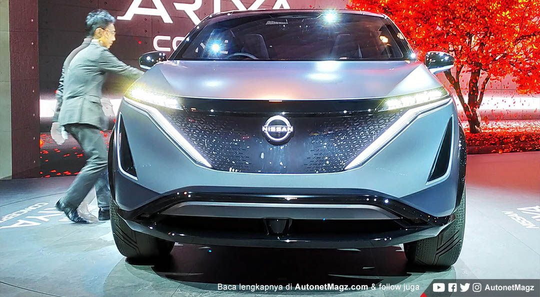 Berita, Sisi depan Nissan Ariya EV: TMS 2019 : Nissan Ariya Concept Jalan Menuju Era Desain Baru Nissan!