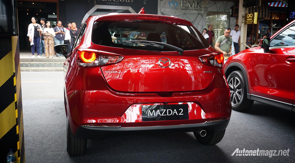 Berita, mazda-2-facelift-2019-rear: Mazda Power Drive : Test Drive Sambil Rilis Mobil Baru