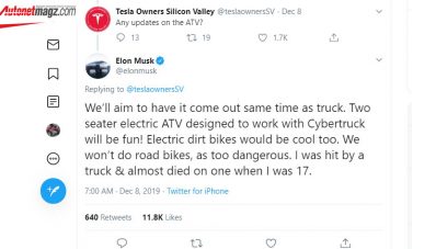 Musk : Motor Offroad Listrik Menarik, Tapi Tidak Dengan Motor OnRoad Musk : Motor Offroad Listrik Menarik, Tapi Tidak Dengan Motor OnRoad