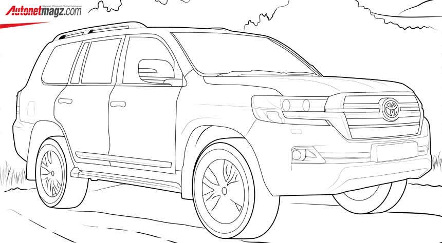 Coloring Page Toyota Land Cruiser AutonetMagz Review 