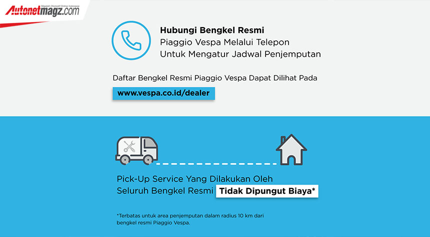Berita, Piaggio Free Pick Up Service: Piaggio Indonesia Akan Jemput Gratis Motor untuk Diservis