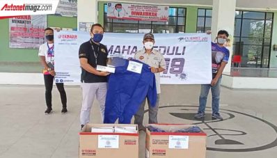 Yamaha Produksi Sendiri Face Shield & Desinfektan di Bangka Belitung