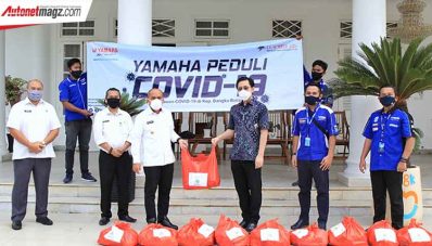 Yamaha Produksi Sendiri Face Shield & Desinfektan di Bangka Belitung