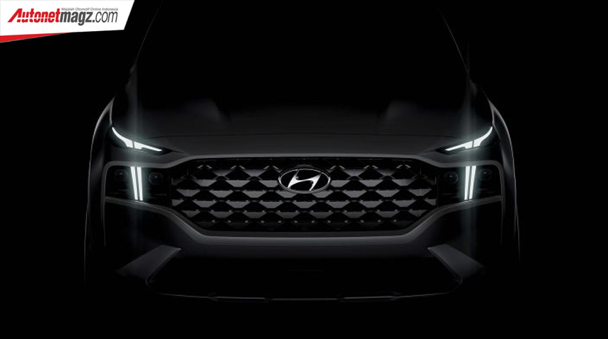 Berita, Teaser Hyundai Santa Fe 2021: Hyundai Sebar Teaser Santa Fe 2021, Tak Sekedar Facelift!