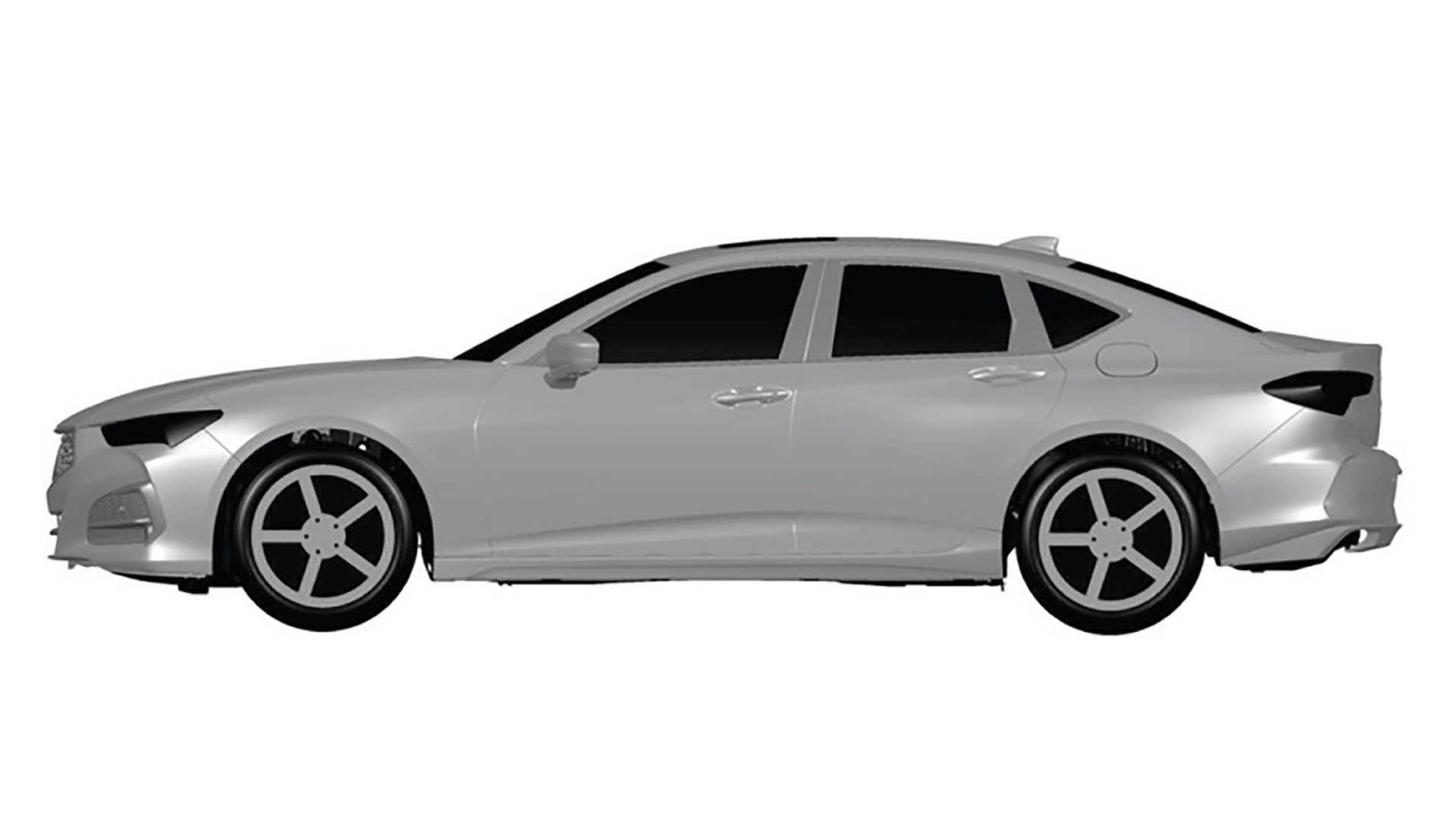 Acura, acura-tlx-2021-patent-side: Paten Acura TLX 2021 Bocor, Generasi Baru Sedan Mewah Honda