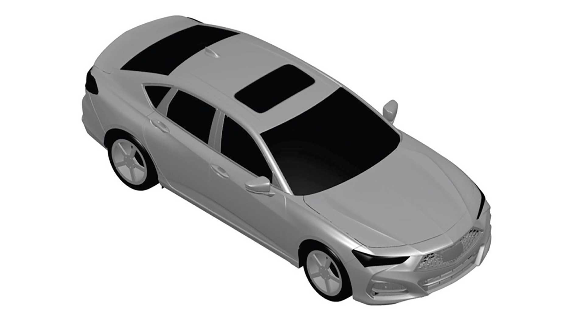 Acura, acura tlx 2021 patent top: Paten Acura TLX 2021 Bocor, Generasi Baru Sedan Mewah Honda