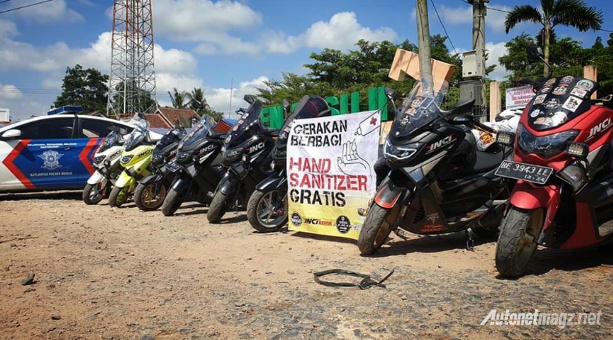 Berita, ynci-yamaha-nmax-indonesia: Yamaha Nmax Club Indonesia Bagi Hand Sanitizer Gratis, Dari Aceh Sampai Papua