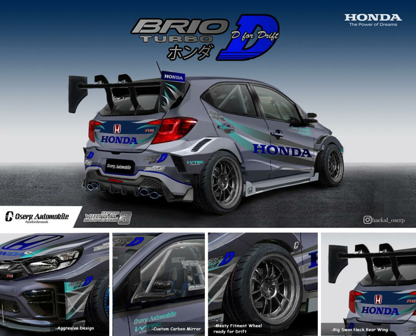 Berita, honda-brio-v-mod-3-Juara-1-Tampak-belakang: Juara Honda Brio V-Mod #3 Jagokan Konsep Drift