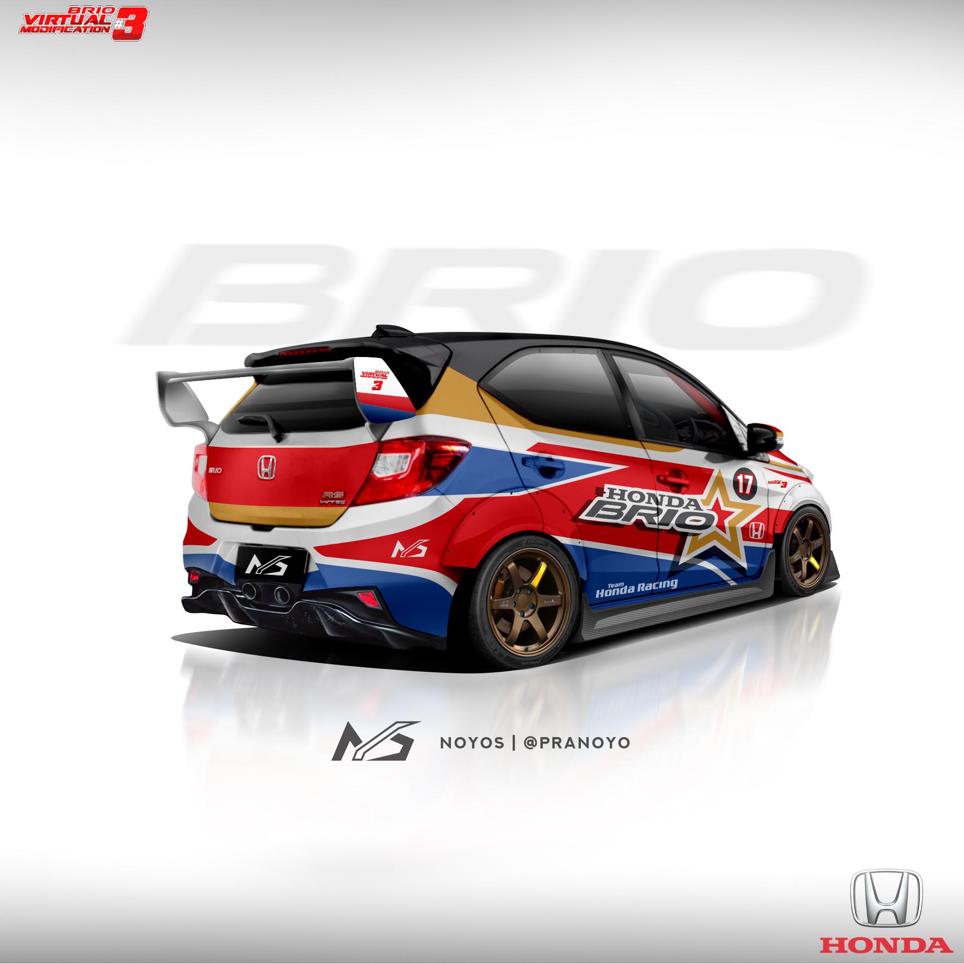 Berita, honda-brio-v-mod-3-Juara-best-decal: Juara Honda Brio V-Mod #3 Jagokan Konsep Drift