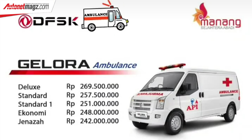 Berita, DFSK Gelora Ambulance API: DFSK Gelora Ambulance Punya 5 Versi, Mulai 242 Jutaan di Surabaya!
