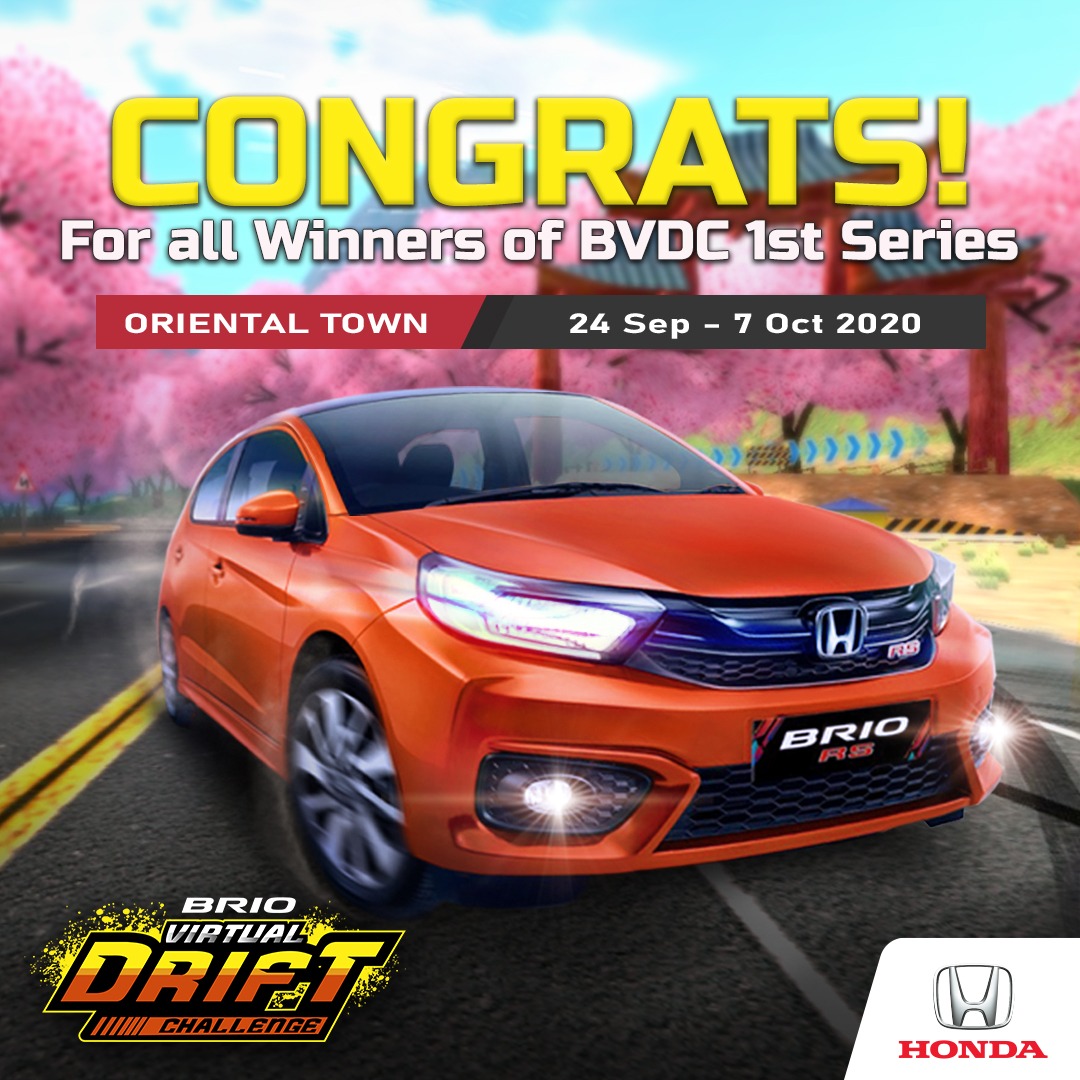 Berita, BVDC-2: Honda Umumkan Juara Brio Virtual Drift Challenge Seri Pertama!