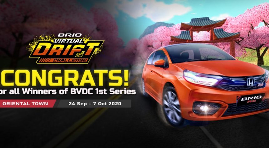 Honda Umumkan Juara Brio Virtual Drift Challenge Seri Pertama!