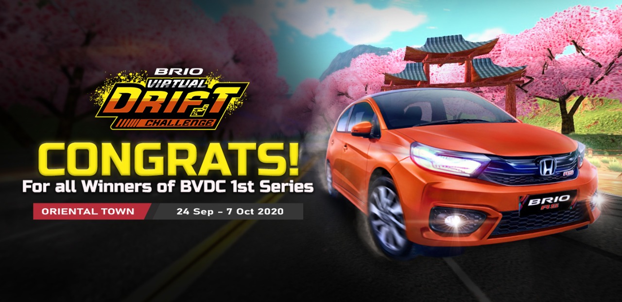 Berita, BVDC 3 2020-10-15: Honda Umumkan Juara Brio Virtual Drift Challenge Seri Pertama!