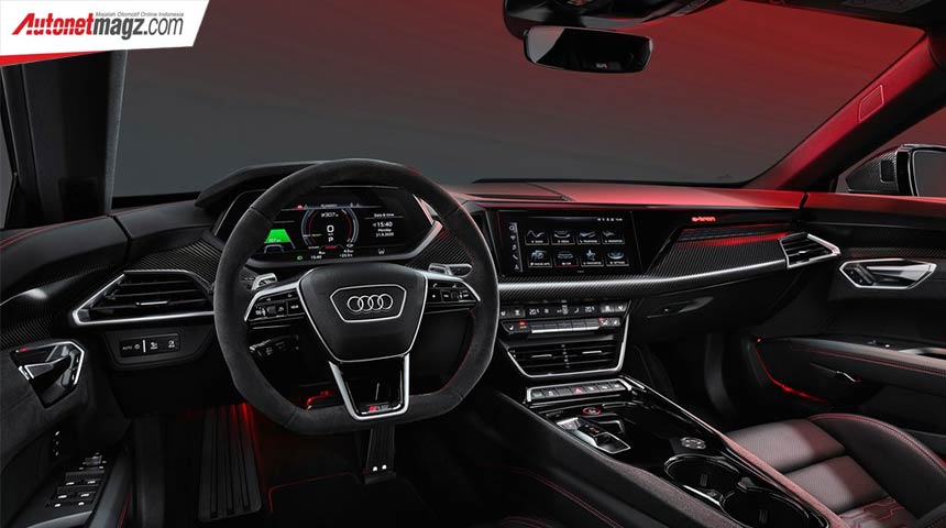 Audi, Audi-RS_e-tron_GT-2022-dashboard: Audi E-Tron GT 2022, Sedan EV Beringas