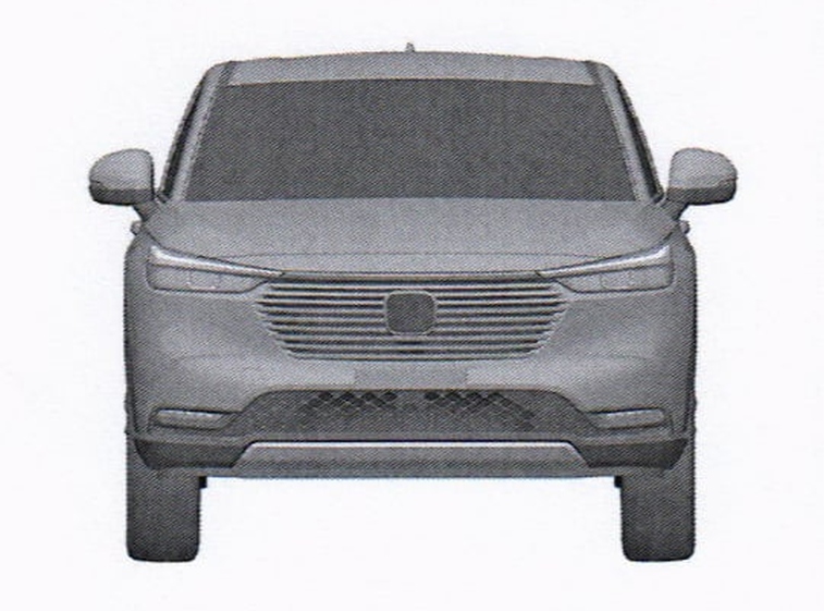 Berita, Honda-HR-V-2021-patent-horizontal-grille-front: Paten All New Honda HR-V Bocor! Bermuka Dua?