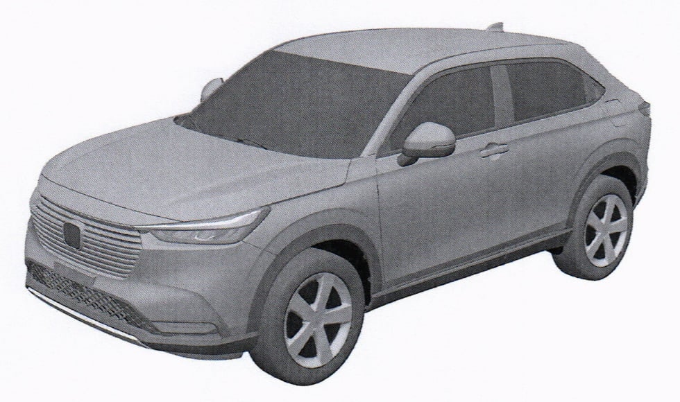 Berita, Honda-HR-V-2021-patent-horizontal-grille-thumbnail: Paten All New Honda HR-V Bocor! Bermuka Dua?