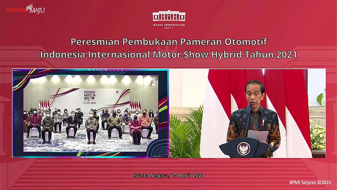Berita, Presiden-Jokowi-meresmikan-IIMS-2021-pameran-mobil: IIMS Hybrid 2021 Resmi Dibuka Presiden Joko Widodo