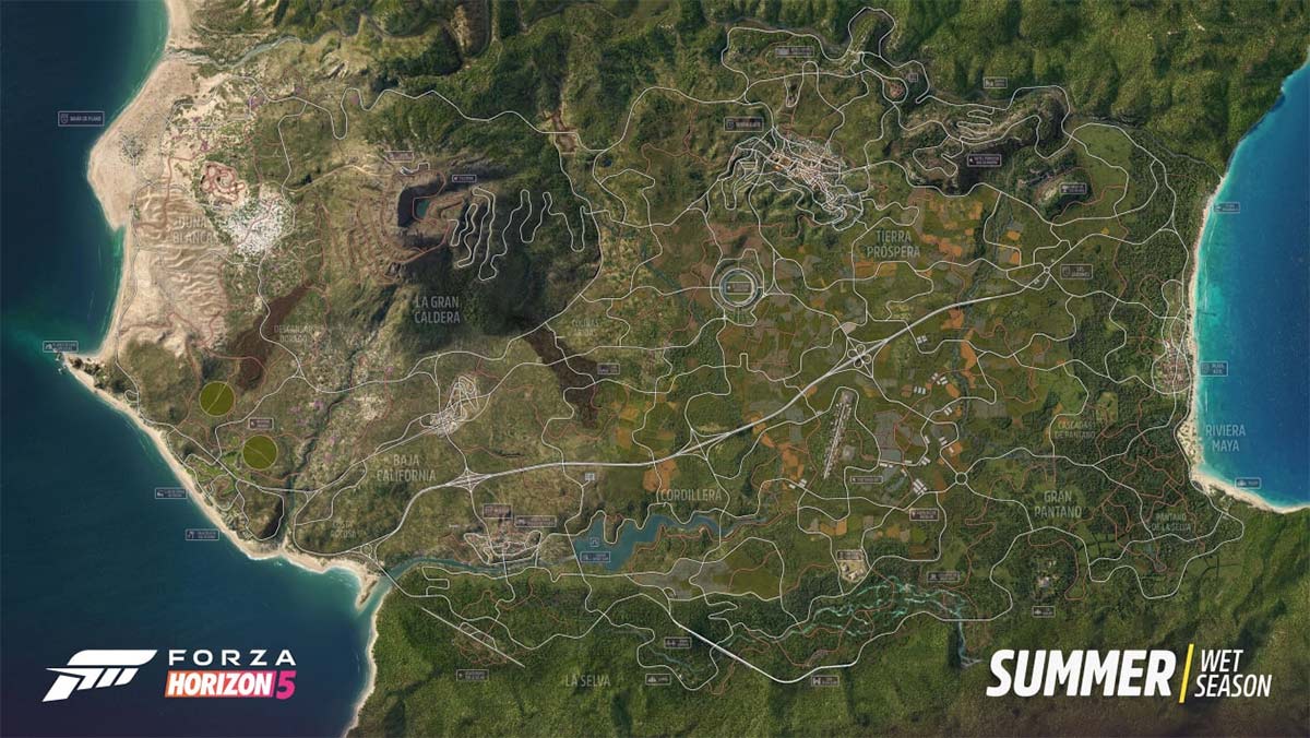 Berita, forza-horizon-5-map: Inilah Tampilan Full Map Game Forza Horizon 5