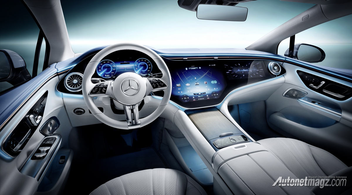 Berita, mercedes-benz-eqe-interior: Mercedes-Benz Perkenalkan 4 Mobil Listrik Sekaligus di IAA 2021