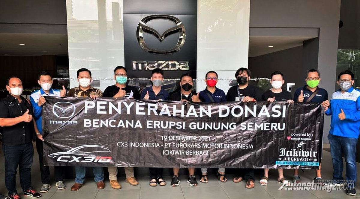 Berita, charity-klub-mazda-cx-3: Komunitas Mazda CX-3 ID Sumbang Bantuan untuk Korban Erupsi Semeru