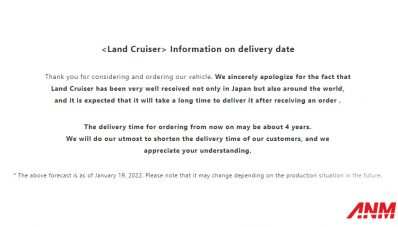 Inden Toyota Land Cruiser 300 di Jepang Mencapai 4 Tahun!