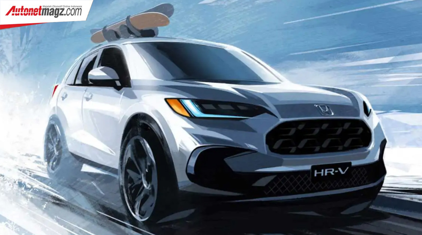 Berita, honda-hr-v-2023-us-sketch-front: Honda HR-V 2023 Versi US, Beda Total Dengan Versi Global?