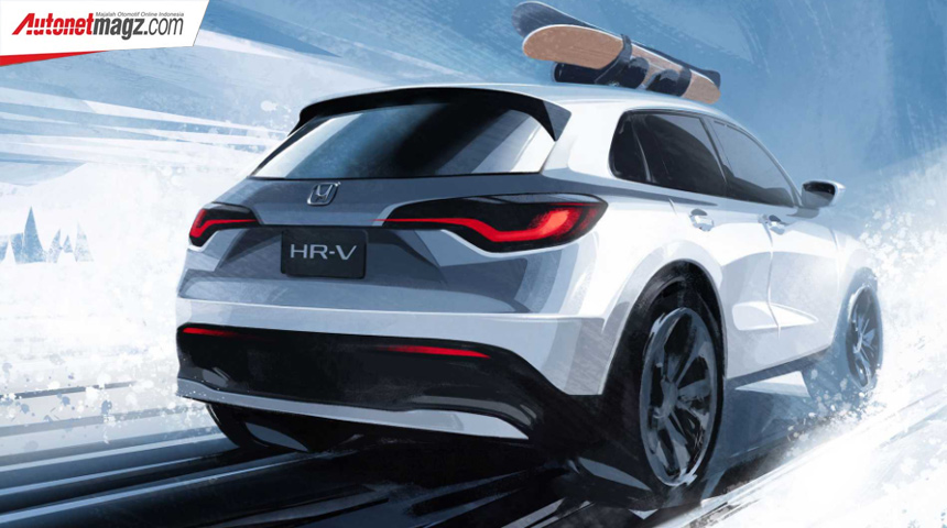 Berita, honda-hr-v-2023-us-sketch-rear: Honda HR-V 2023 Versi US, Beda Total Dengan Versi Global?