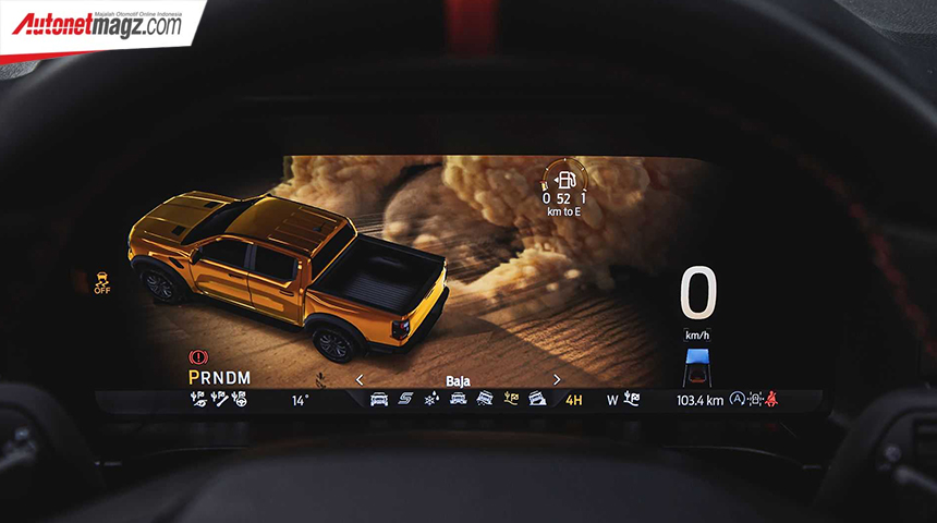 Berita, ford-raptor-instrument-display: Ford Ranger Raptor Diluncurkan dengan Mesin Twin-Turbo V6 Bertenaga 288 HP