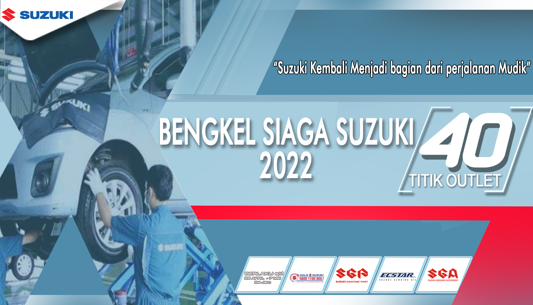 Advertorial, Bengkel Siaga Suzuki – 1: Sambut Idul Fitri, Suzuki Siapkan Bengkel Siaga di Jalur Mudik Sumatera – Jawa – Bali