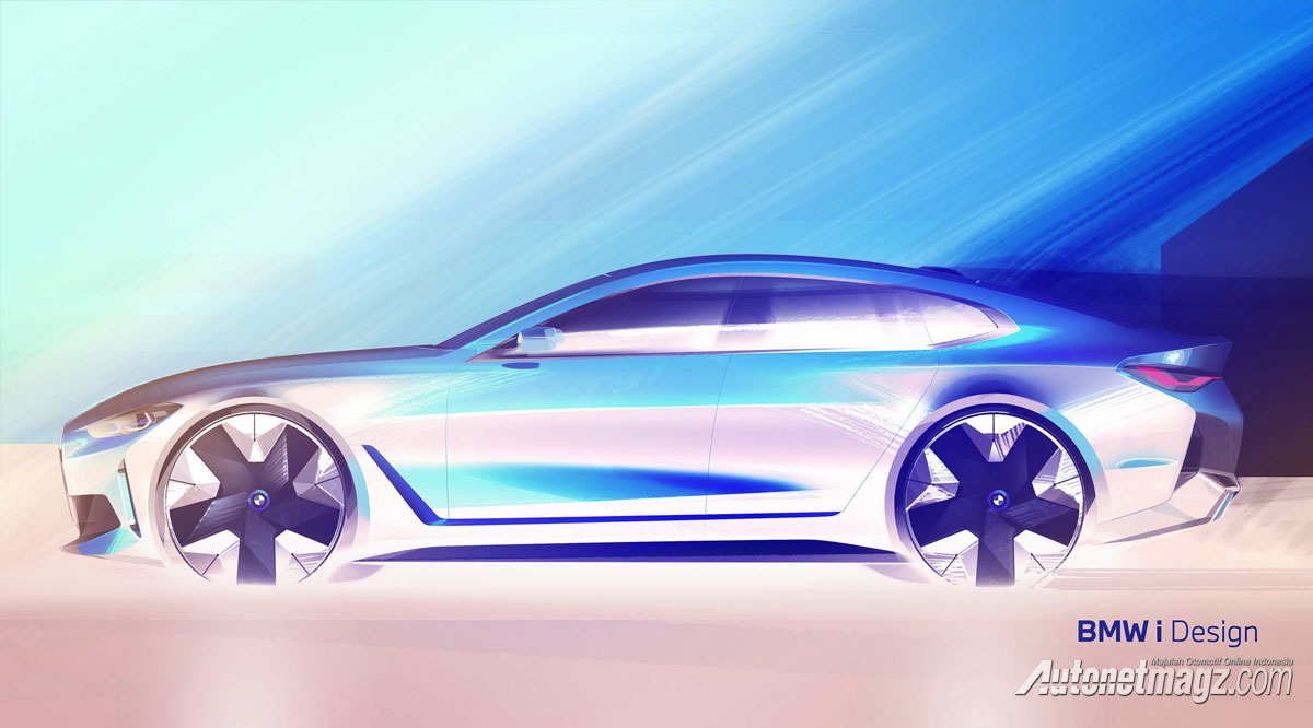 Berita, bmw-i4-gran-coupe-sketch: BMW Godok Rangka Baru Khusus Mobil Listrik, Ini Namanya!