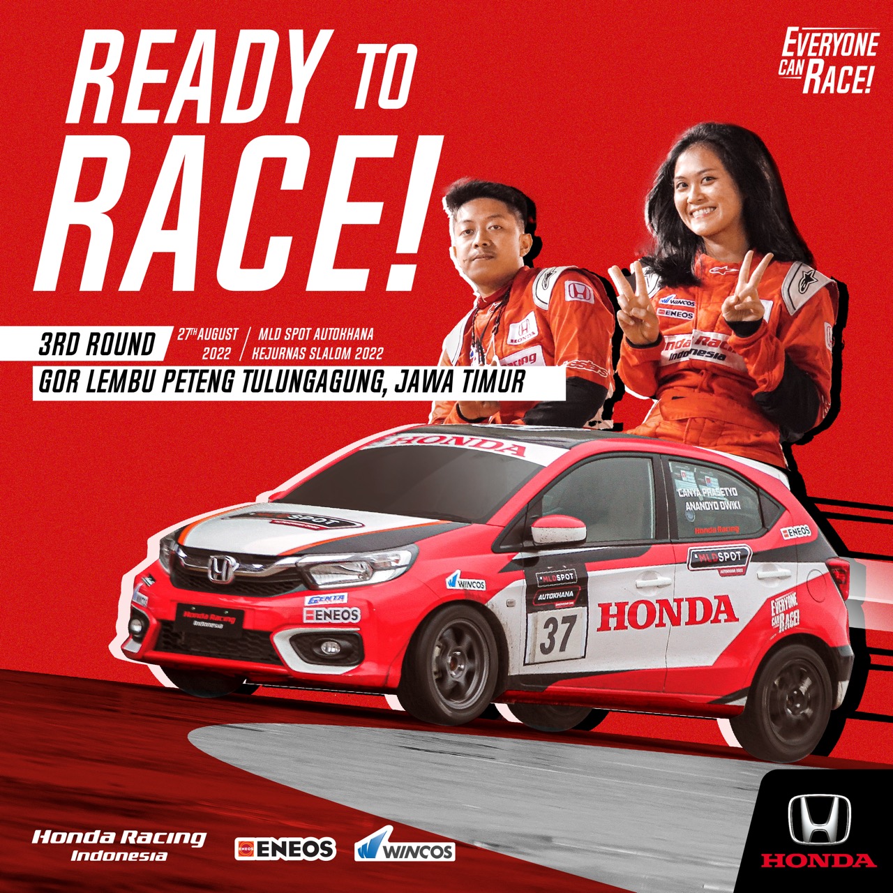 Berita, HRI Slalom Round 3: Tim Honda Racing Indonesia Berlaga Di MLD Sport Autokhana Putaran Ketiga
