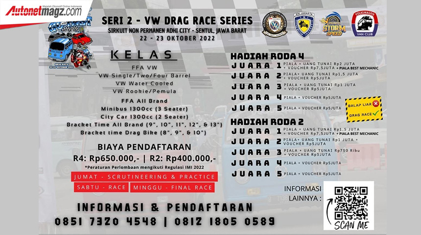 Berita, vw-volkswagen-drag-race-seri-2-indonesia-2022-vvc-go-and-fast-race-hadiah: Detail VW Van Club Go And Fast 2022, Drag Race Untuk Semua!