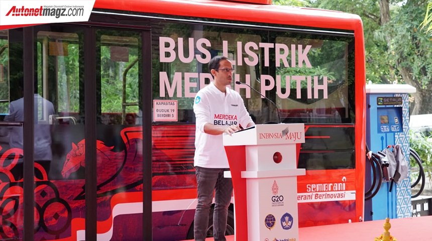 Berita, bus-listrik: Luncurkan Bus Listrik Untuk G20, Menhub Apresiasi Kolaborasi Pemerintah, Perguruan Tinggi, dan Pelaku Industri