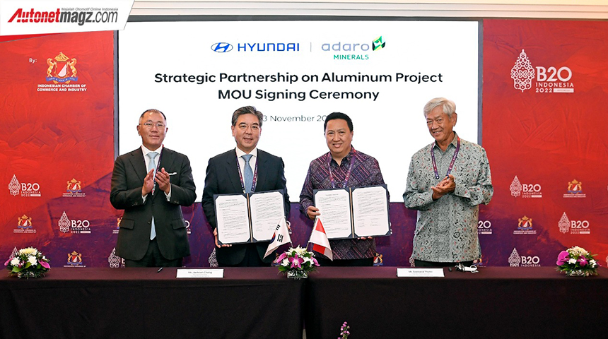 Berita, hyundai-adaro: Hyundai dan PT Adaro Tandatangani MoU untuk Amankan Persediaan Aluminium