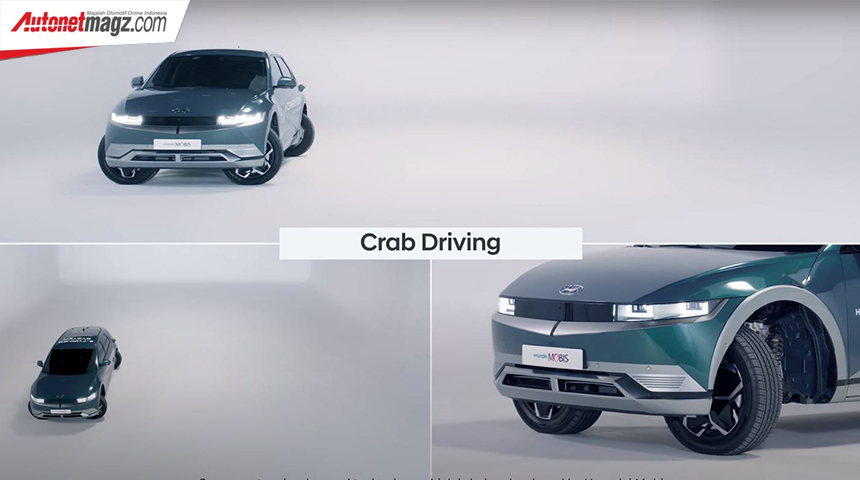Berita, hyundai-crab-driving: Hyundai Ioniq 5 Dapat Modul e-Corner, Bisa Crab-Walk Seperti Tesla Cybertruck