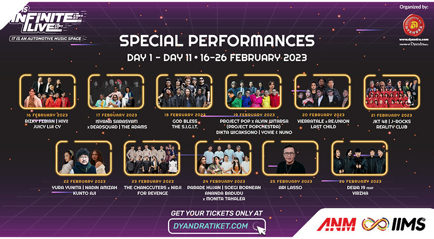 IIMS 2023 Padukan Pertunjukan Musik Infinite Live Sebagai Icon Tahun Ini IIMS 2023 Padukan Pertunjukan Musik Infinite Live Sebagai Icon Tahun Ini