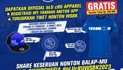 Sambut WSBK, Yamaha Hadirkan Blu Cru Fans Experience! Sambut WSBK, Yamaha Hadirkan Blu Cru Fans Experience!