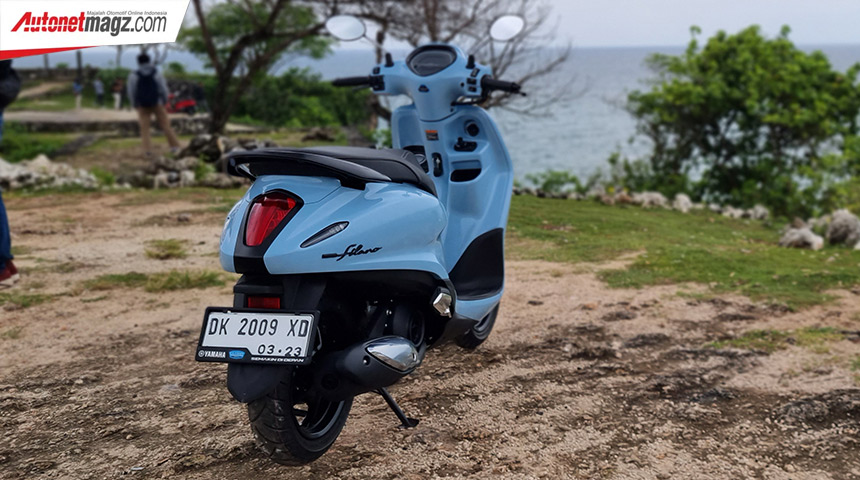 Berita, yamaha-grand-filano-hybrid-connected-nusa-dua-bali-2023-rear: Riding Berkelas Dengan Yamaha Grand Filano Hybrid Di Pulau Dewata