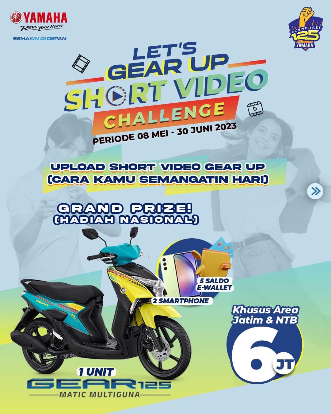 Berita, Gear Video Challenge 1: Yamaha STSJ Adakan Short Video Challenge Untuk Gear 125