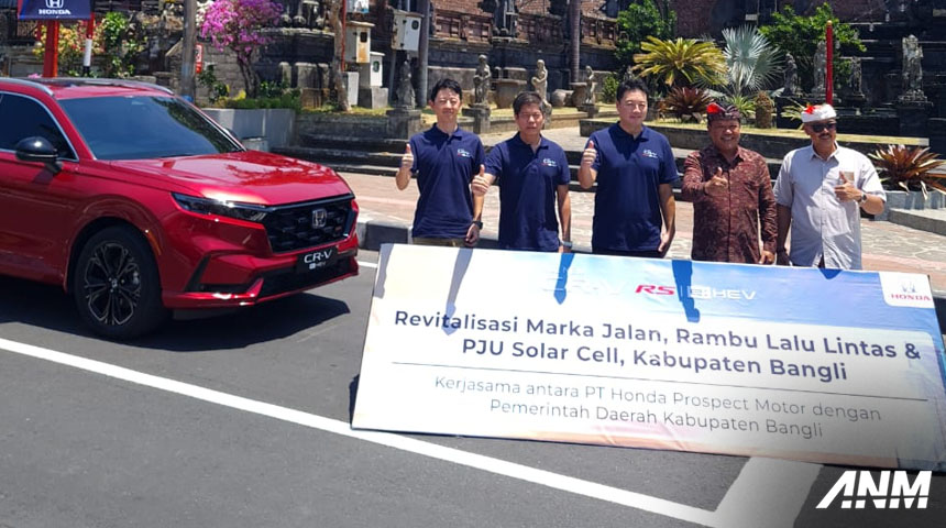 Berita, CSR Honda Bangli Bali: Peduli Safety, Honda Revitalisasi Marka & lampu Jalan Alun-Alun Bangli