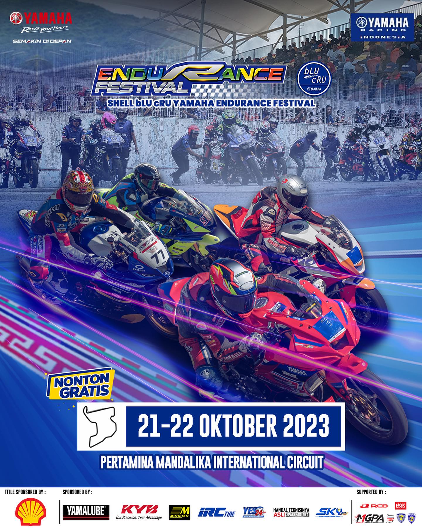 Berita, Sejarah Pertama Balap Ketahanan di Mandalika, Shell bLU cRU Yamaha Endurance Festival Digelar Oktober 2023: Shell bLU cRU Yamaha Endurance Festival Akan Digelar Pekan ini di Mandalika