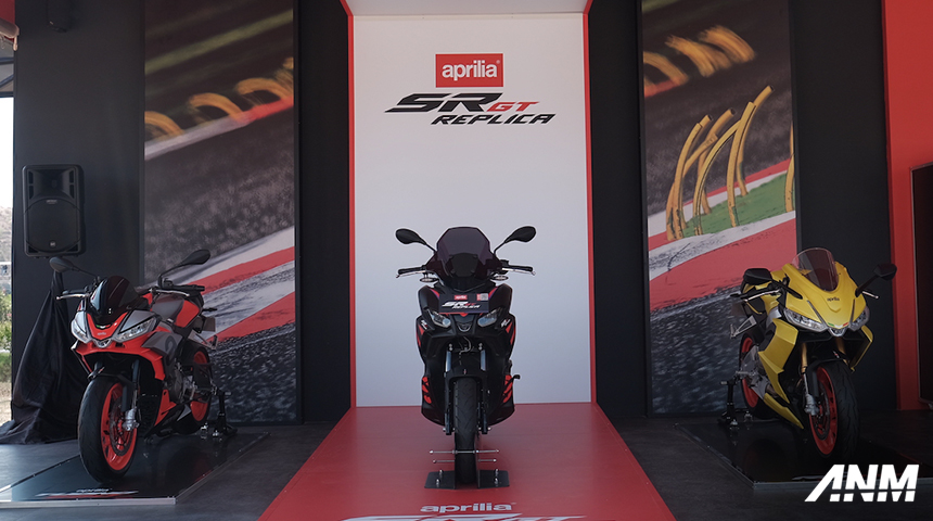 Aprilia, aprilia-motogp-1: PT Piaggio Indonesia Perkenalkan Aprilia SR-GT Replica, Terinspirasi dari Mesin Balap RS-GP