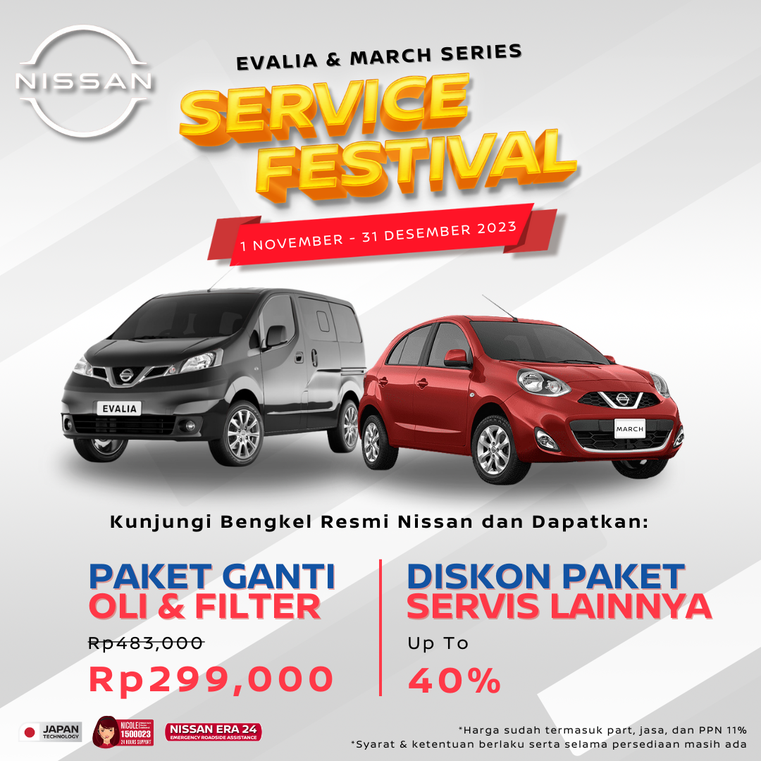 Berita, NSF EVALIA & MARCH: Sssttt….! Nissan Punya Promo Spesial Untuk Servis Evalia dan March